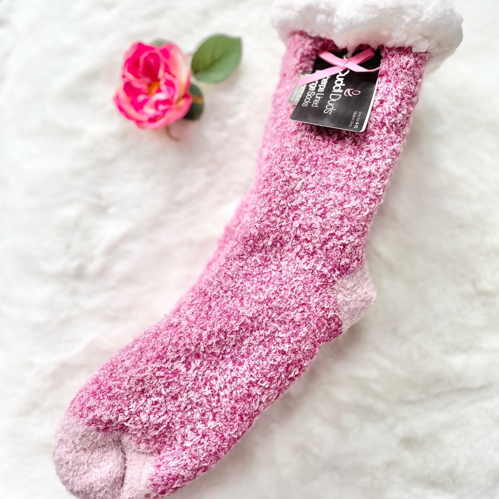 New with tags CUDDL DUDS SHERPA LINED LOUNGE SOCKS w/PLUSHFILL SUPER COMFORTABLE